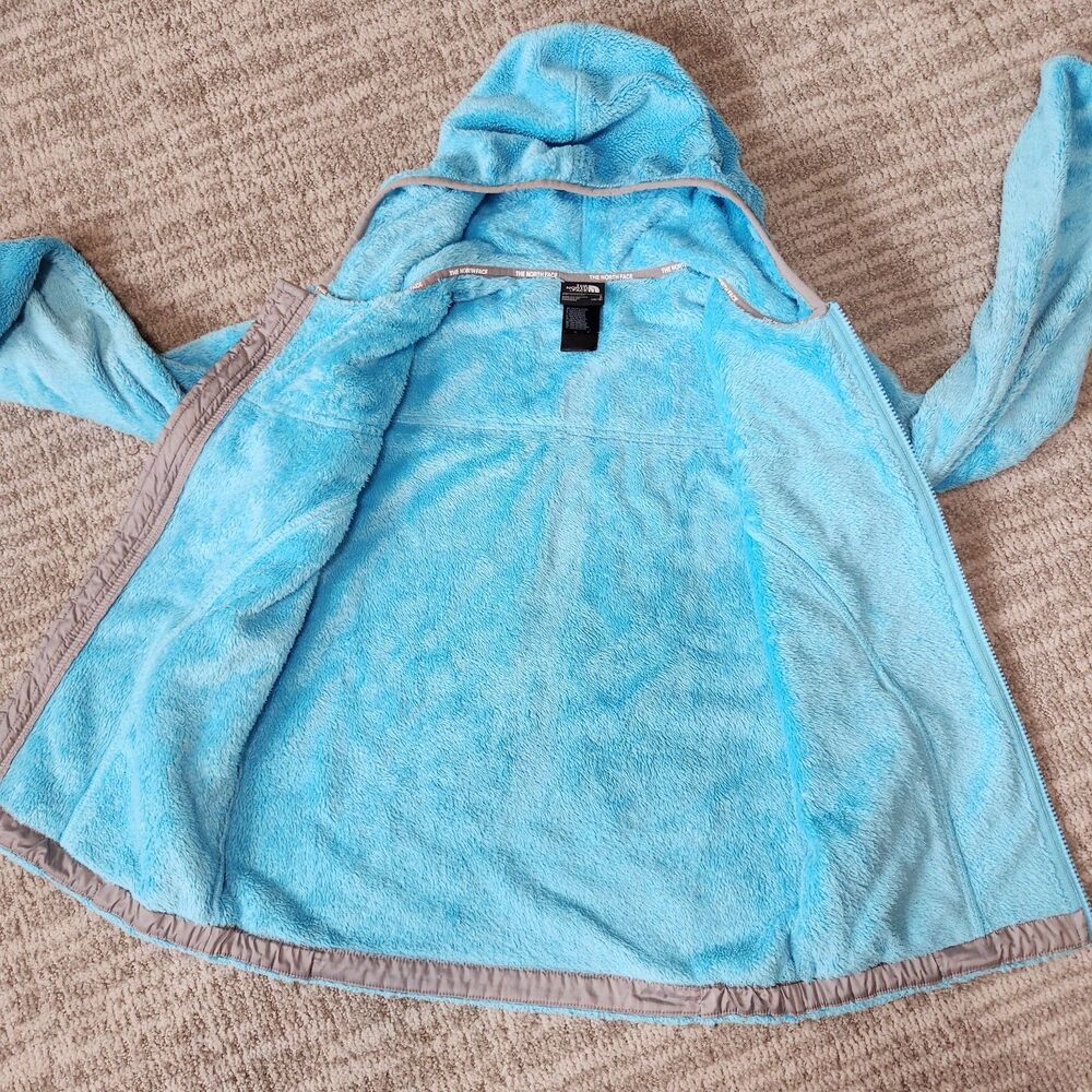 The North Face girl's G Oso Hoodie fleece zip-up jacket blue size L 14/16 - Picture 8 of 12